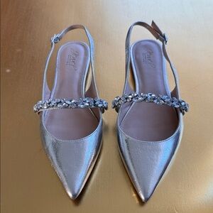 Jewel Badgley Mischka Silver Crystal Embellished Heels